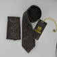 Cravate Pochette CVP239 - Marron Motif CRAVATE POCHETTE MOUBARAK SHOP
