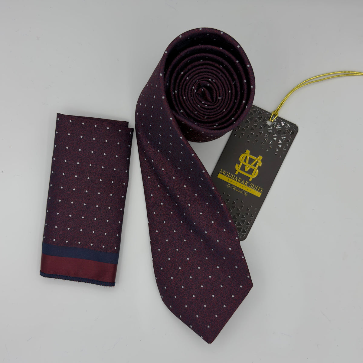 Cravate Pochette CVP291 - Rouge Motif