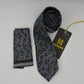Cravate Pochette CVP295 - Bleu Motif CRAVATE POCHETTE MOUBARAK SHOP