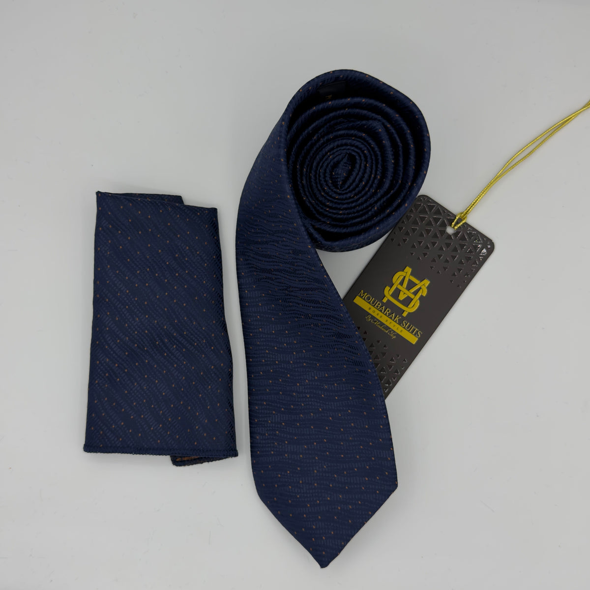 Cravate Pochette CVP316 - Bleu Motif