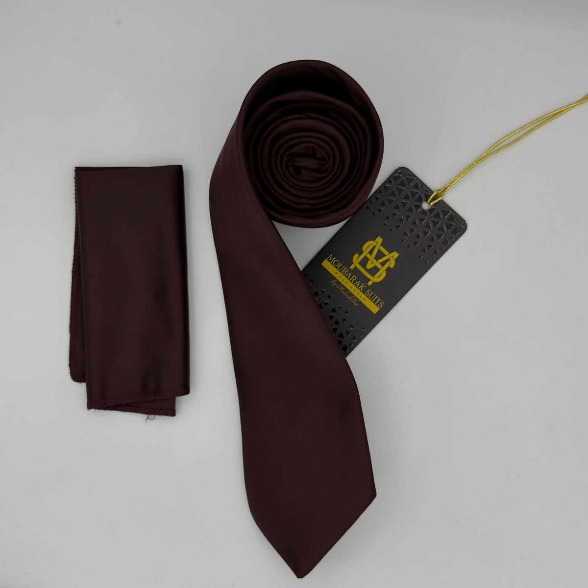 Cravate Pochette CVP338 - Bordeaux Foncé CRAVATE POCHETTE MOUBARAK SHOP