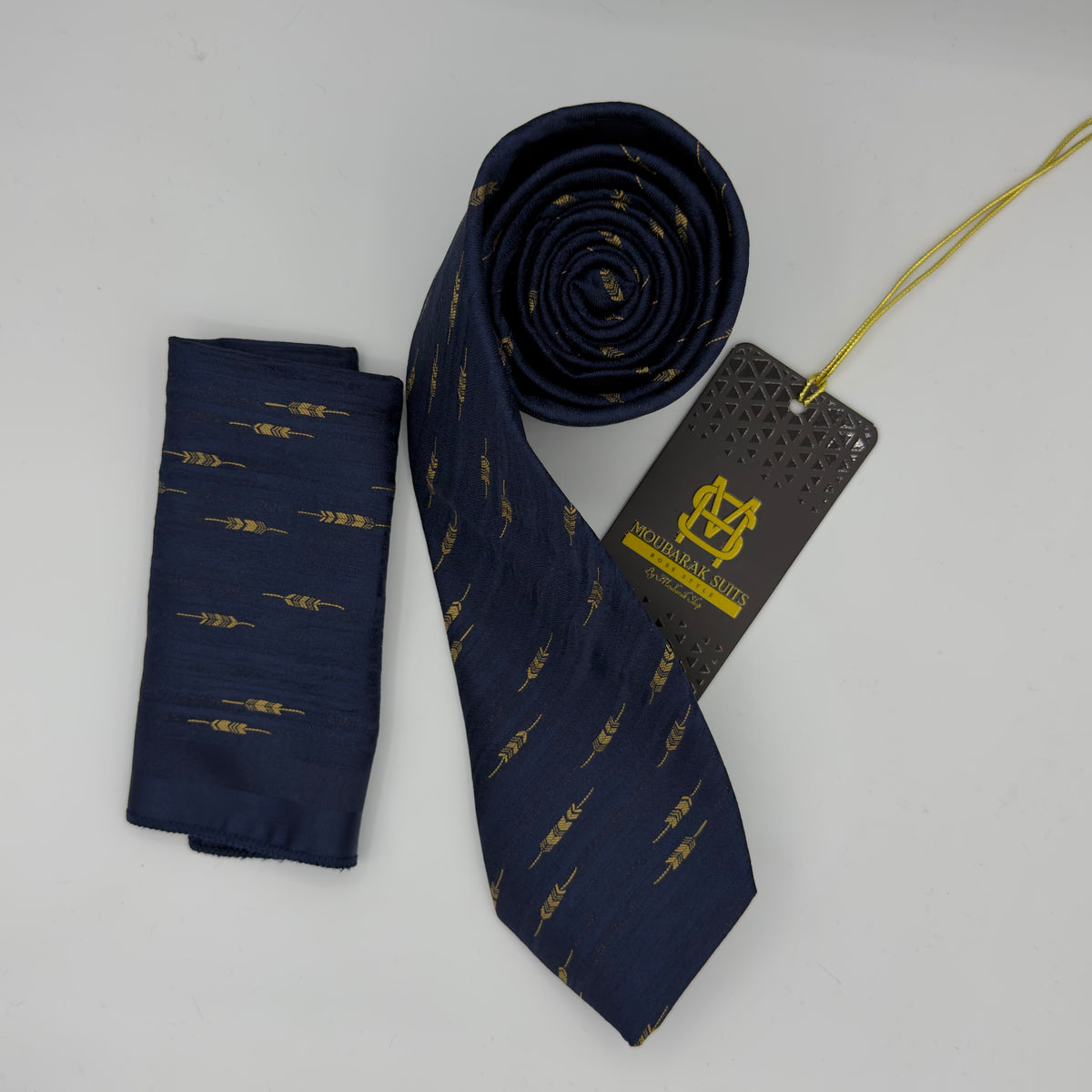 Cravate Pochette CVP339 - Bleu Motif
