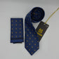 Cravate Pochette CVP345 - Bleu Motif CRAVATE POCHETTE MOUBARAK SHOP