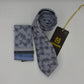 Cravate Pochette CVP353 - Bleu Motif CRAVATE POCHETTE MOUBARAK SHOP