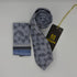 Cravate Pochette CVP353 - Bleu Motif CRAVATE POCHETTE MOUBARAK SHOP