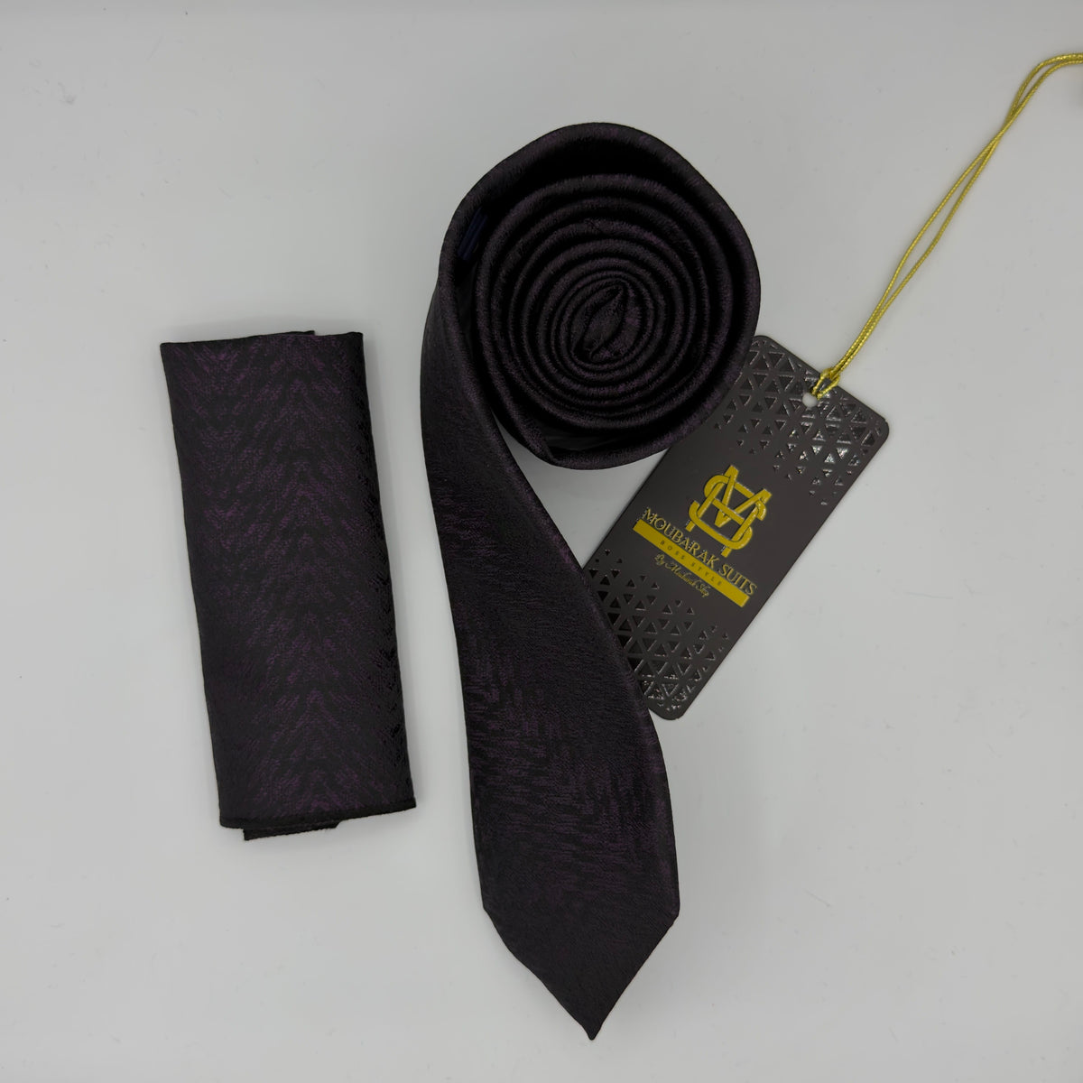 Cravate Pochette CVP354 - Noir Motif CRAVATE POCHETTE MOUBARAK SHOP