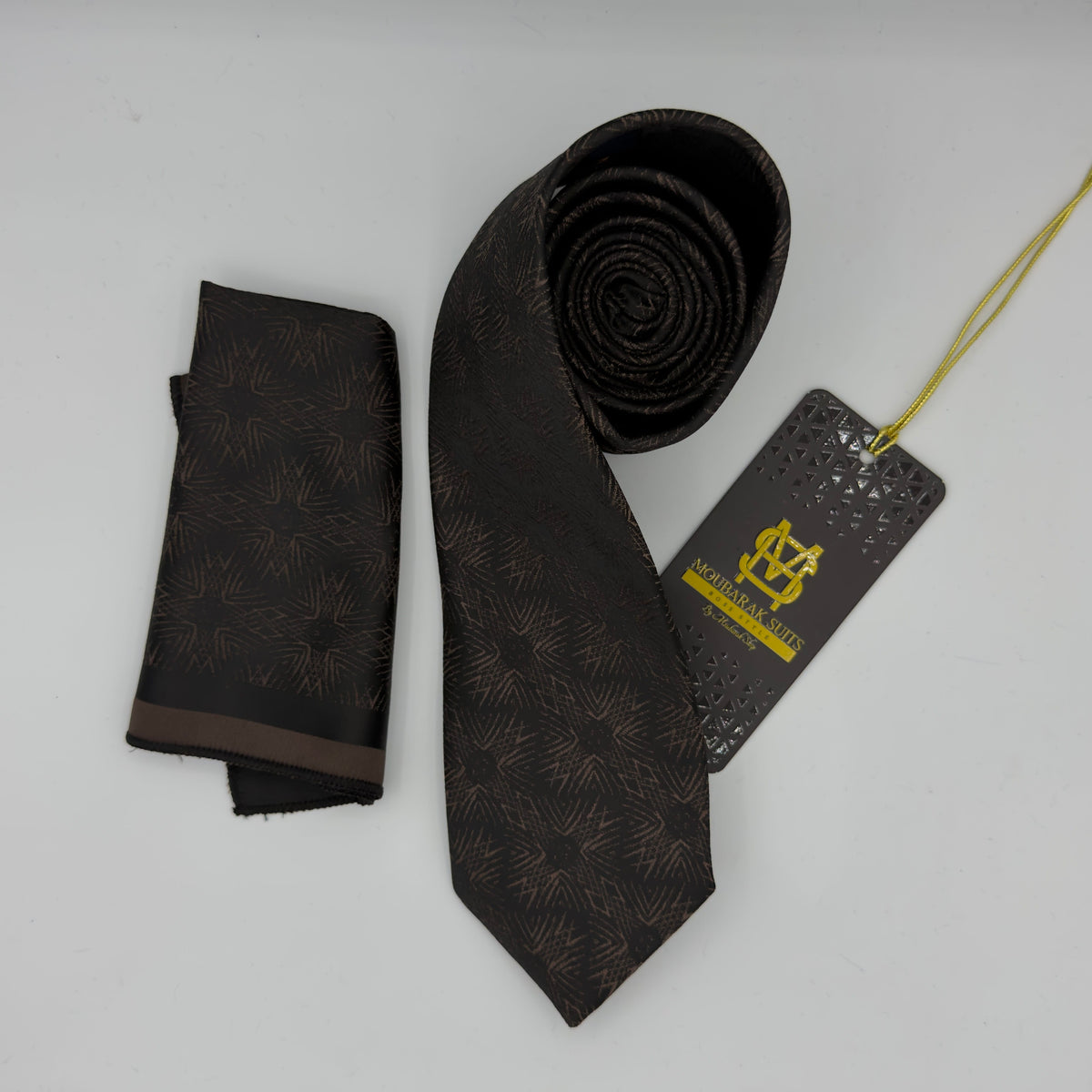 Cravate Pochette CVP355 - Noir Motif
