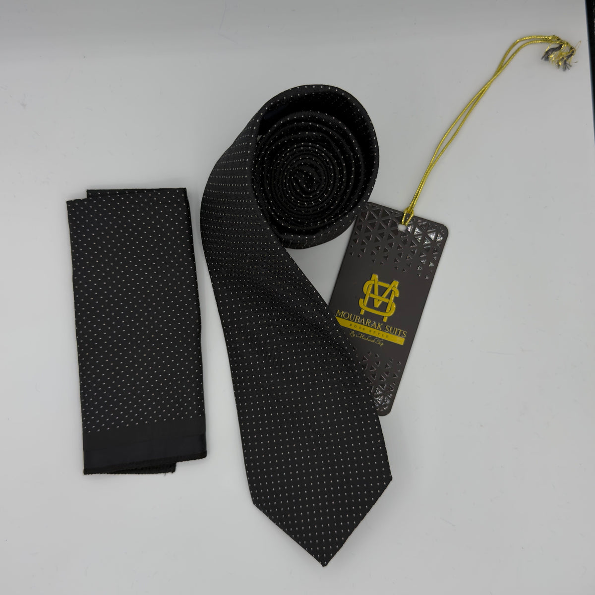 Cravate Pochette CVP358 - Noir Motif