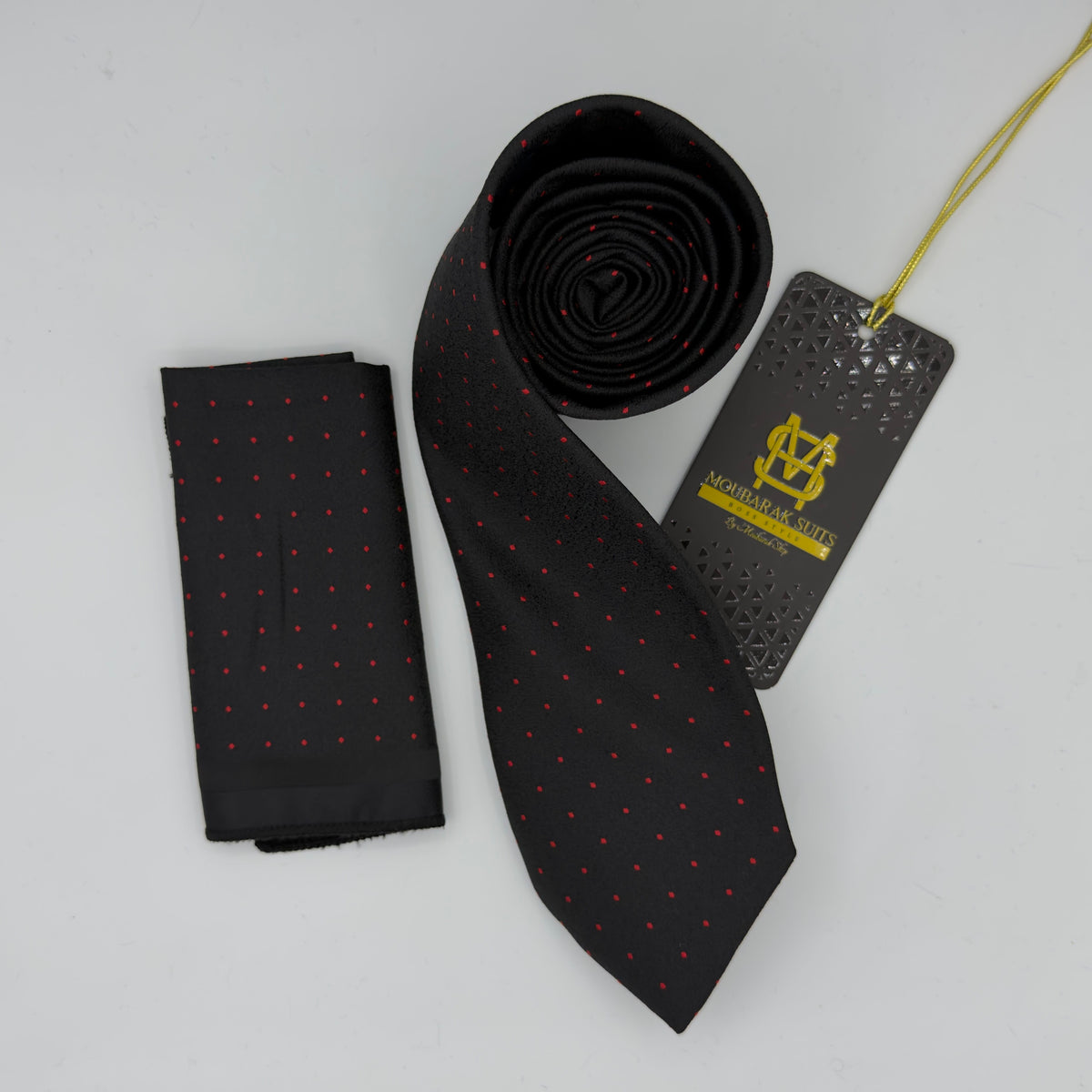 Cravate Pochette CVP364 - Noir Motif