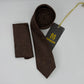 Cravate Pochette CVP368 - Marron Motif CRAVATE POCHETTE MOUBARAK SHOP