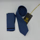Cravate Pochette CVP369 - Bleu Motif CRAVATE POCHETTE MOUBARAK SHOP