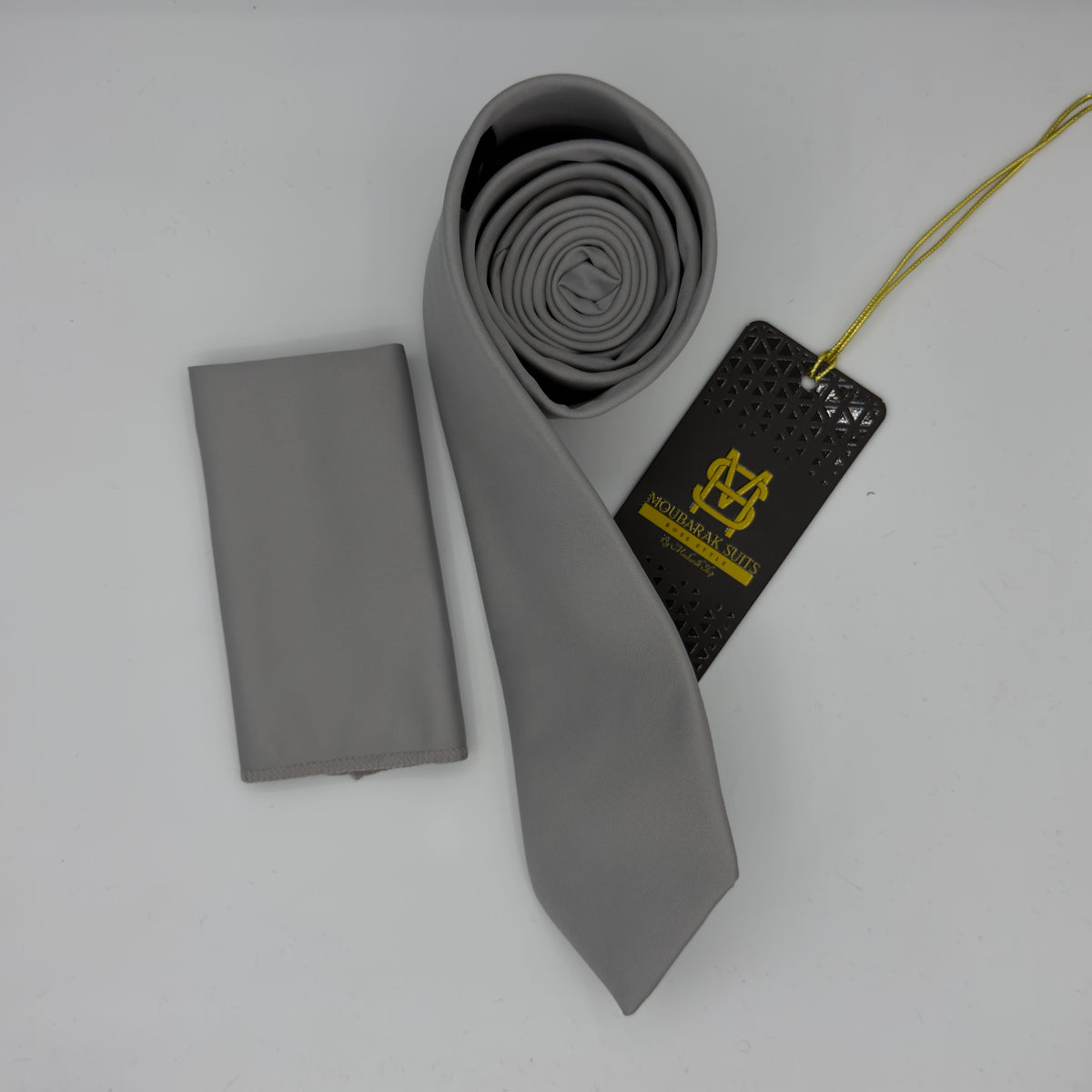 Cravate Pochette CVP373 - Gris CRAVATE POCHETTE MOUBARAK SHOP