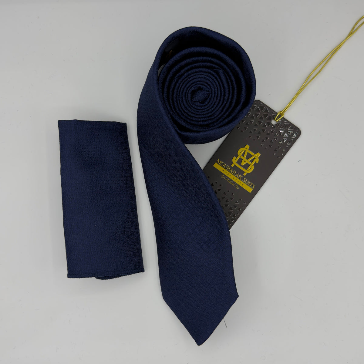 Cravate Pochette CVP380 - Bleu Motif CRAVATE POCHETTE MOUBARAK SHOP