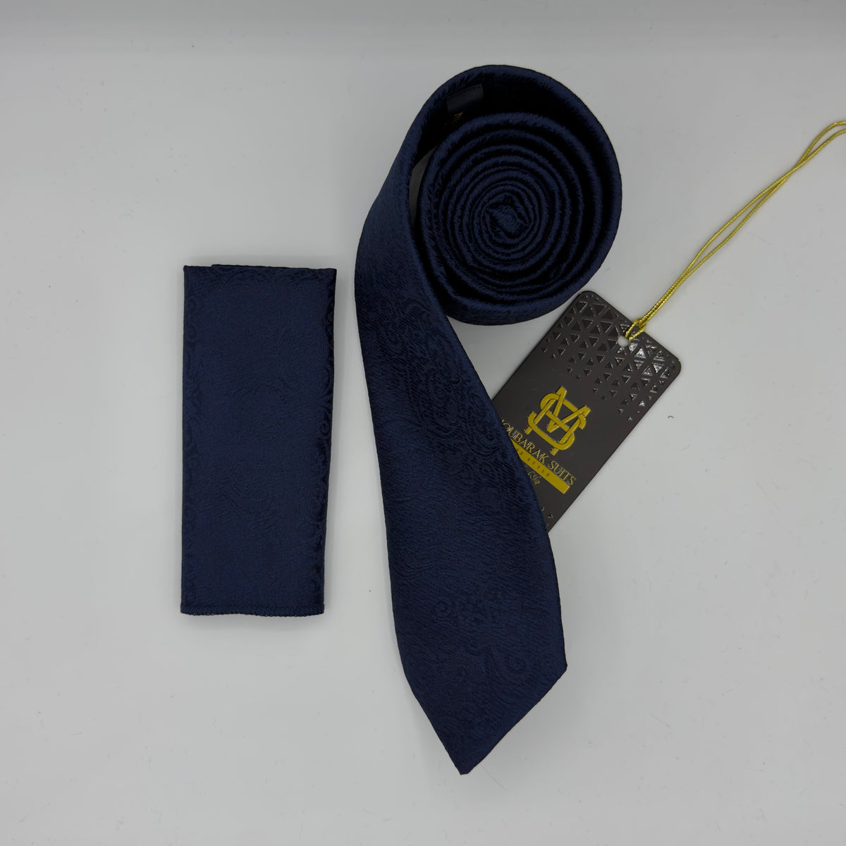 Cravate Pochette CVP388 - Bleu Motif