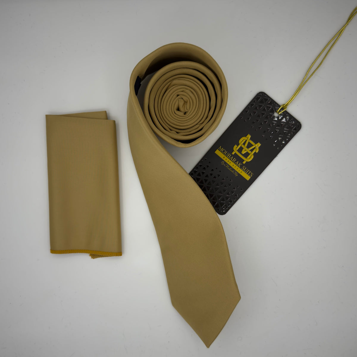 Cravate Pochette CVP401 - Jaune Doré CRAVATE POCHETTE MOUBARAK SHOP