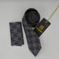 Cravate Pochette CVP403 - Gris Motif CRAVATE POCHETTE MOUBARAK SHOP