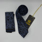 Cravate Pochette CVP407 - Bleu Motif CRAVATE POCHETTE MOUBARAK SHOP