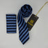 Cravate Pochette CVP409 - Bleu Motif CRAVATE POCHETTE MOUBARAK SHOP