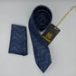 Cravate Pochette CVP415 - Bleu Motif CRAVATE POCHETTE MOUBARAK SHOP