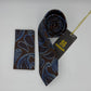 Cravate Pochette CVP435 - Bleu Motif CRAVATE POCHETTE MOUBARAK SHOP