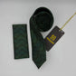 Cravate Pochette CVP436 - Vert Motif CRAVATE POCHETTE MOUBARAK SHOP