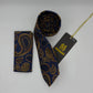 Cravate Pochette CVP439 - Bleu Motif CRAVATE POCHETTE MOUBARAK SHOP