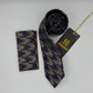 Cravate Pochette CVP444 - Bleu Motif CRAVATE POCHETTE MOUBARAK SHOP