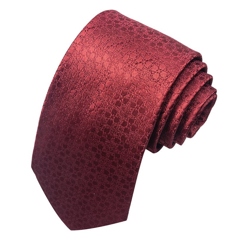 Garnet Red Textured Tie CV00014