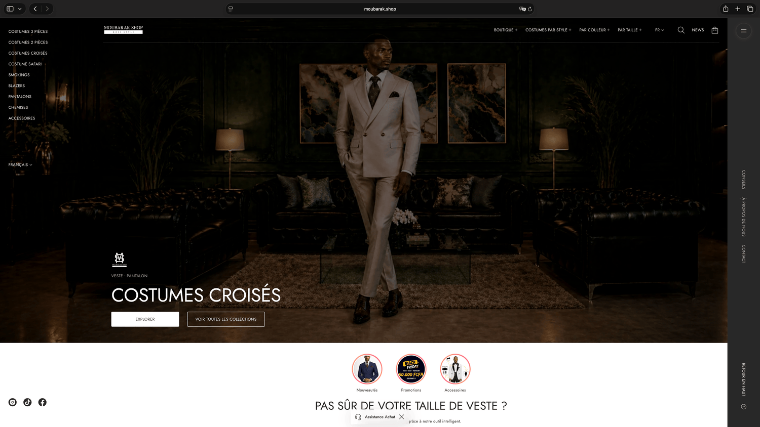 site web moubarak shop