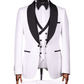 Ensemble smoking 3 pieces blanc et pantalon de mariage noir - Costume de mariage pour homme a Dakar SMOKINGS MOUBARAK SHOP