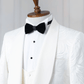 Ensemble smoking 3 pieces blanc et pantalon de mariage noir - Costume de mariage pour homme a Dakar SMOKINGS MOUBARAK SHOP