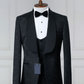 Ensemble smoking 3 pieces blanc et pantalon de mariage noir - Costume de mariage pour homme a Dakar SMOKINGS MOUBARAK SHOP