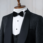 Ensemble smoking 3 pieces blanc et pantalon de mariage noir - Costume de mariage pour homme a Dakar SMOKINGS MOUBARAK SHOP