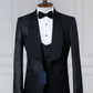 Ensemble smoking 3 pieces blanc et pantalon de mariage noir - Costume de mariage pour homme a Dakar SMOKINGS MOUBARAK SHOP