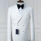 Ensemble smoking 3 pieces blanc et pantalon de mariage noir - Costume de mariage pour homme a Dakar SMOKINGS MOUBARAK SHOP