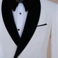 Ensemble smoking croise blanc et pantalon de mariage noir SMOKINGS MOUBARAK SHOP