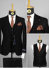 Le costume 3 pièces noir pour homme qui ne se démode jamais COSTUMES 3 PIÈCES MOUBARAK SHOP