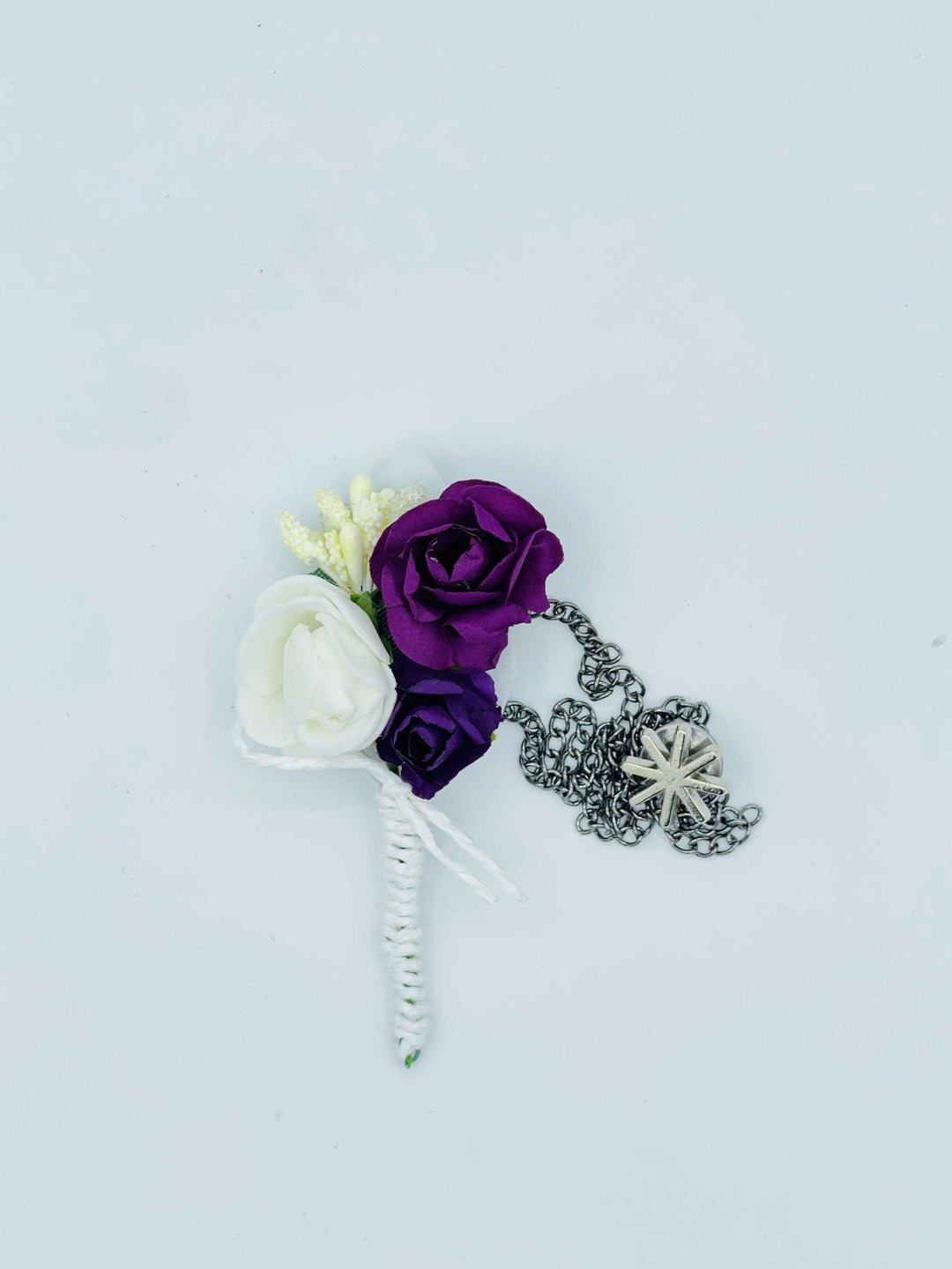 Broche Fleur et Chaine - Violet BRC011