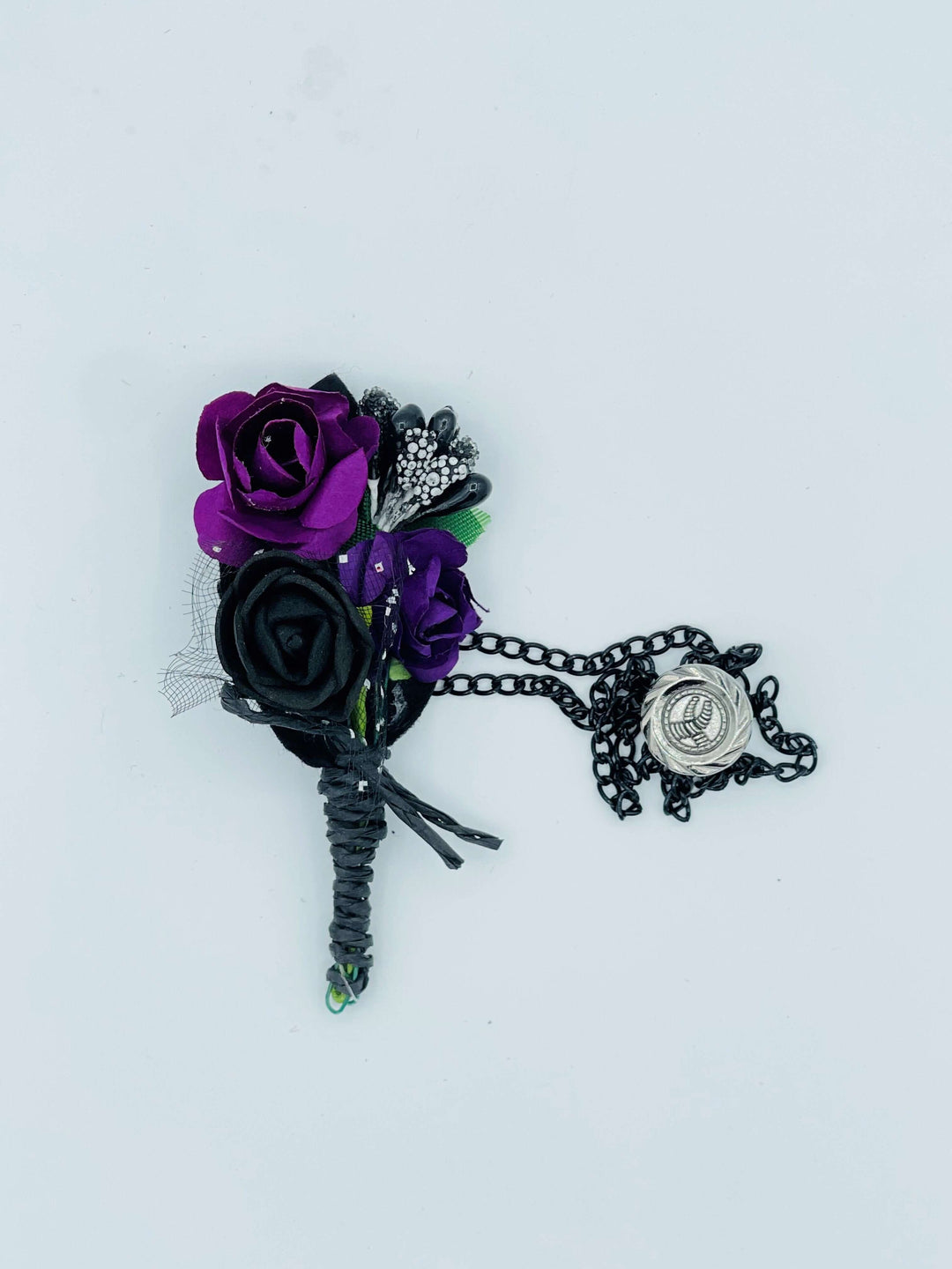 Broche Fleur et Chaine - Violet BRC016