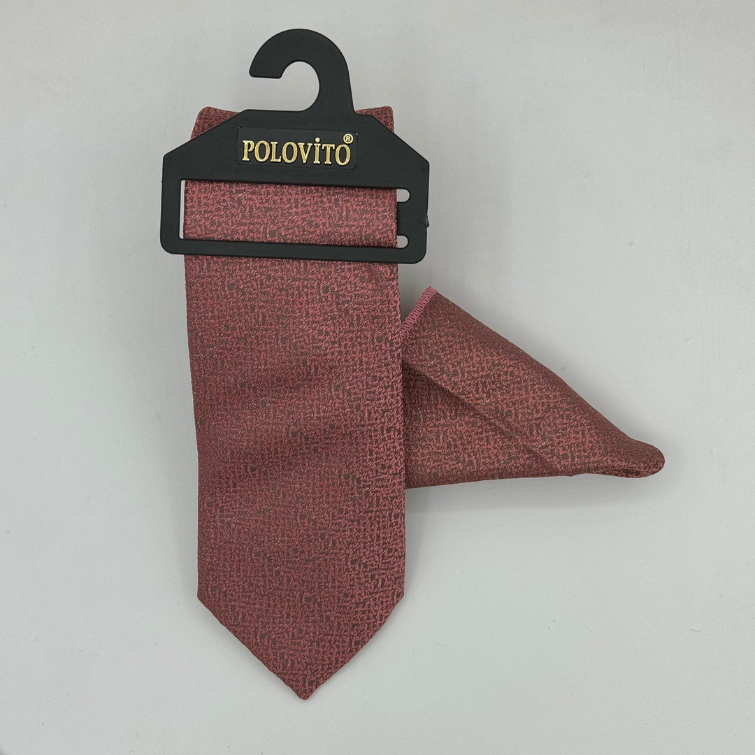 Cravate Pochette CVP045 - Rose Motif