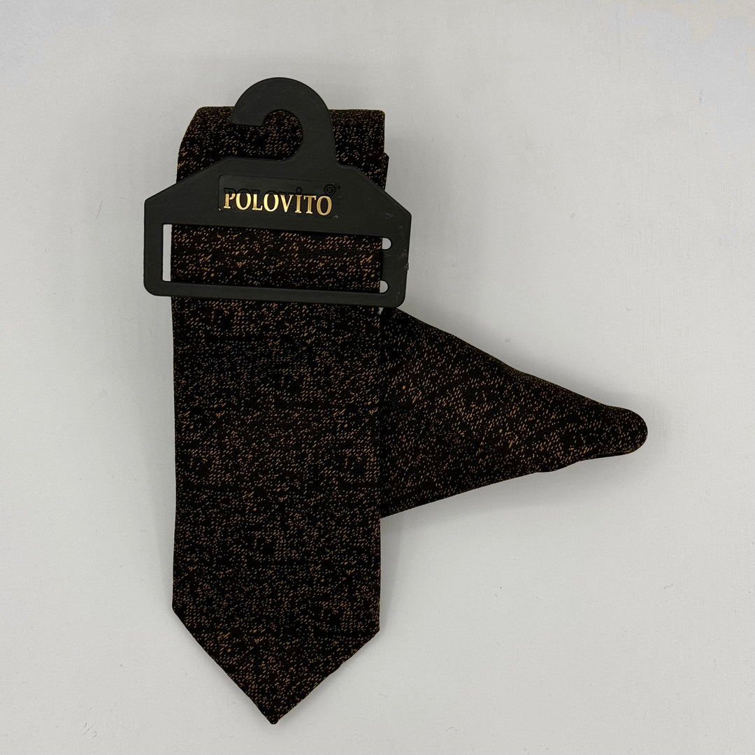 Cravate Pochette CVP056 - Noir Motif