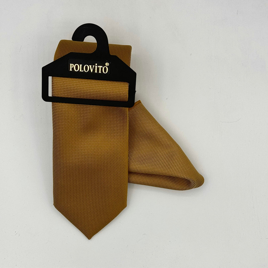 Cravate Pochette CVP129 - Marron Motif