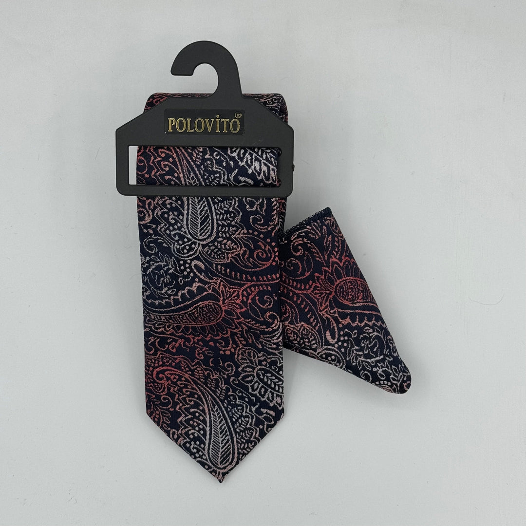 Cravate Pochette CVP078 - Noir Motif