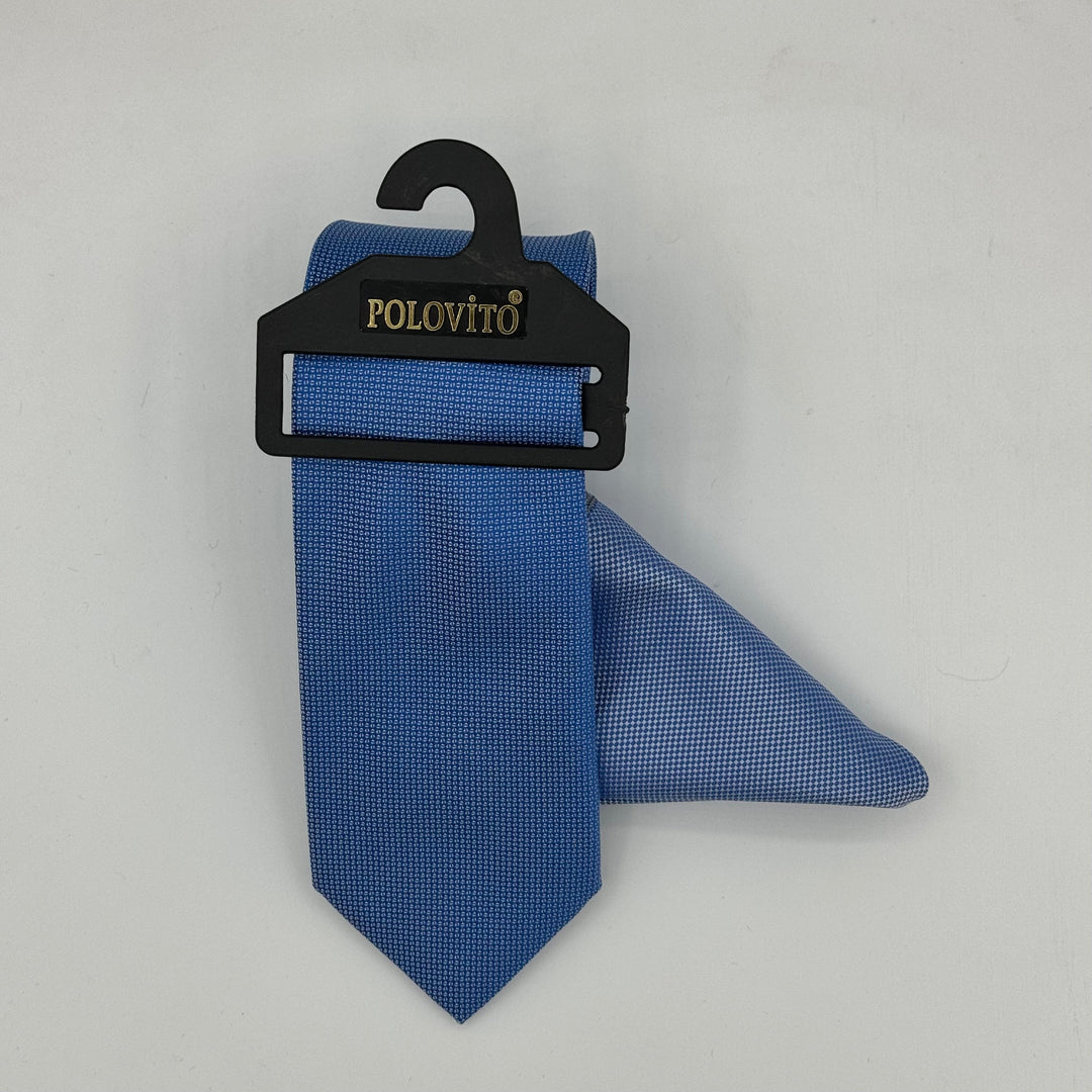 Cravate Pochette CVP083 - Bleu Ciel