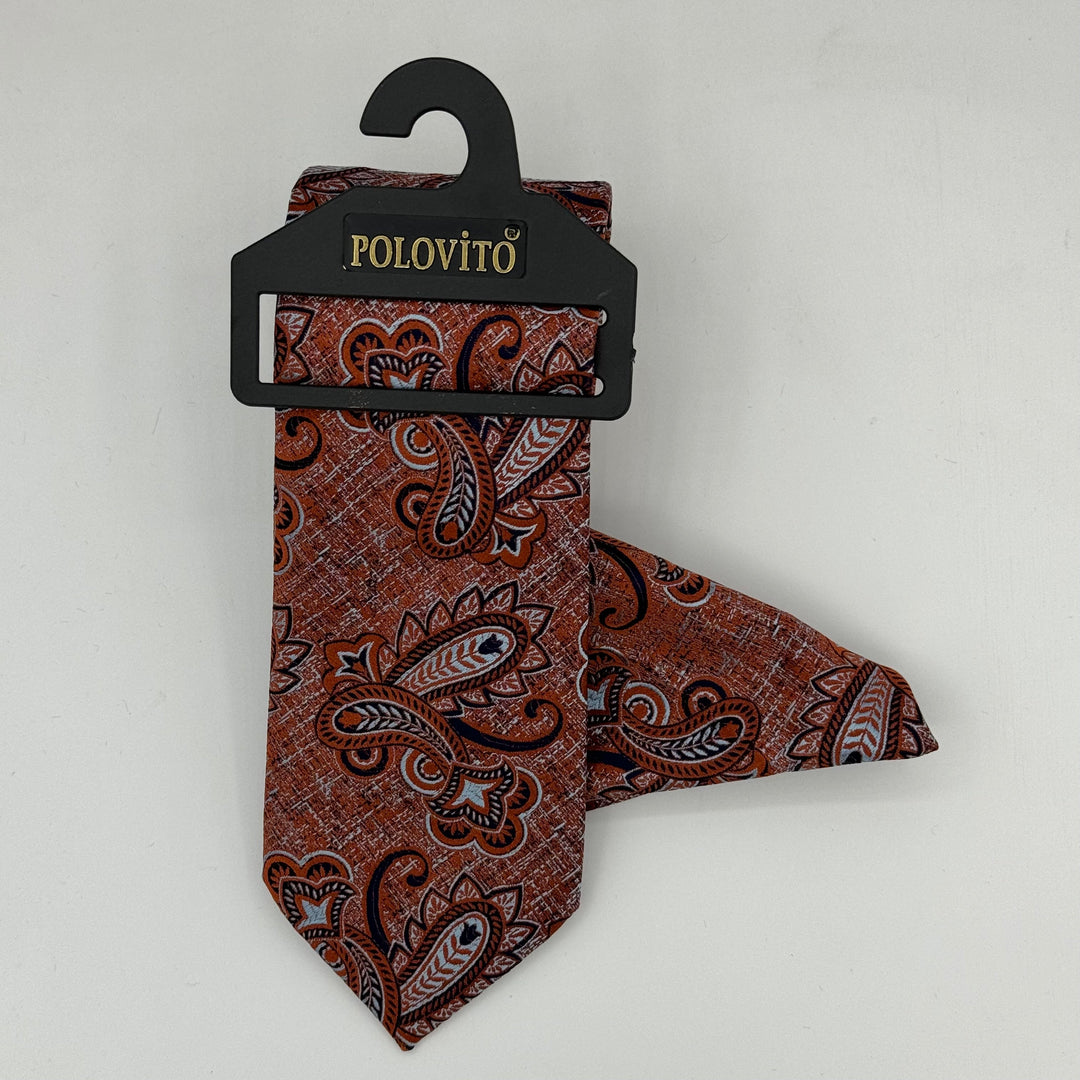 Cravate Pochette CVP096 - Rose Motif