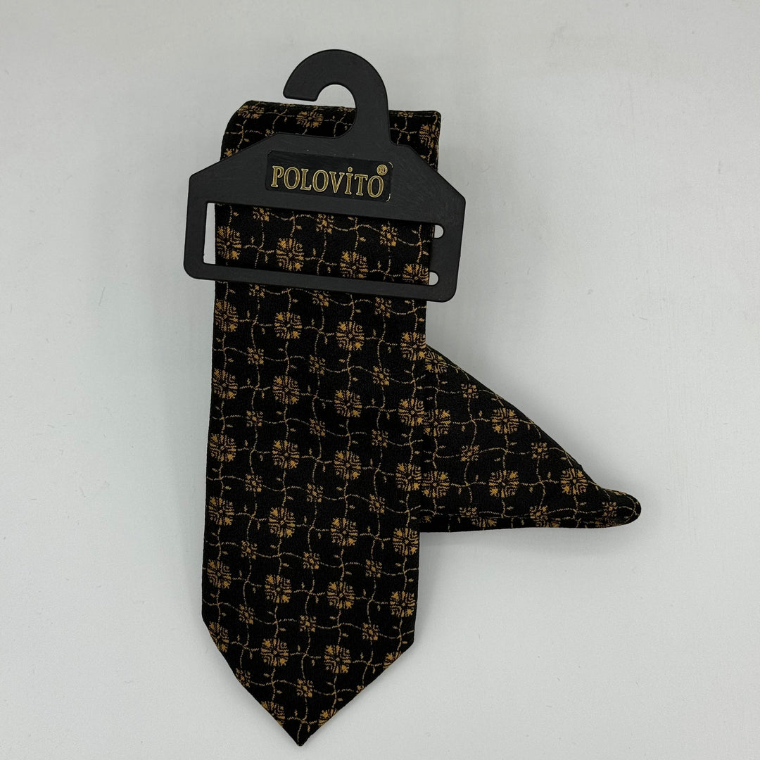 Cravate Pochette CVP097 - Noir Motif