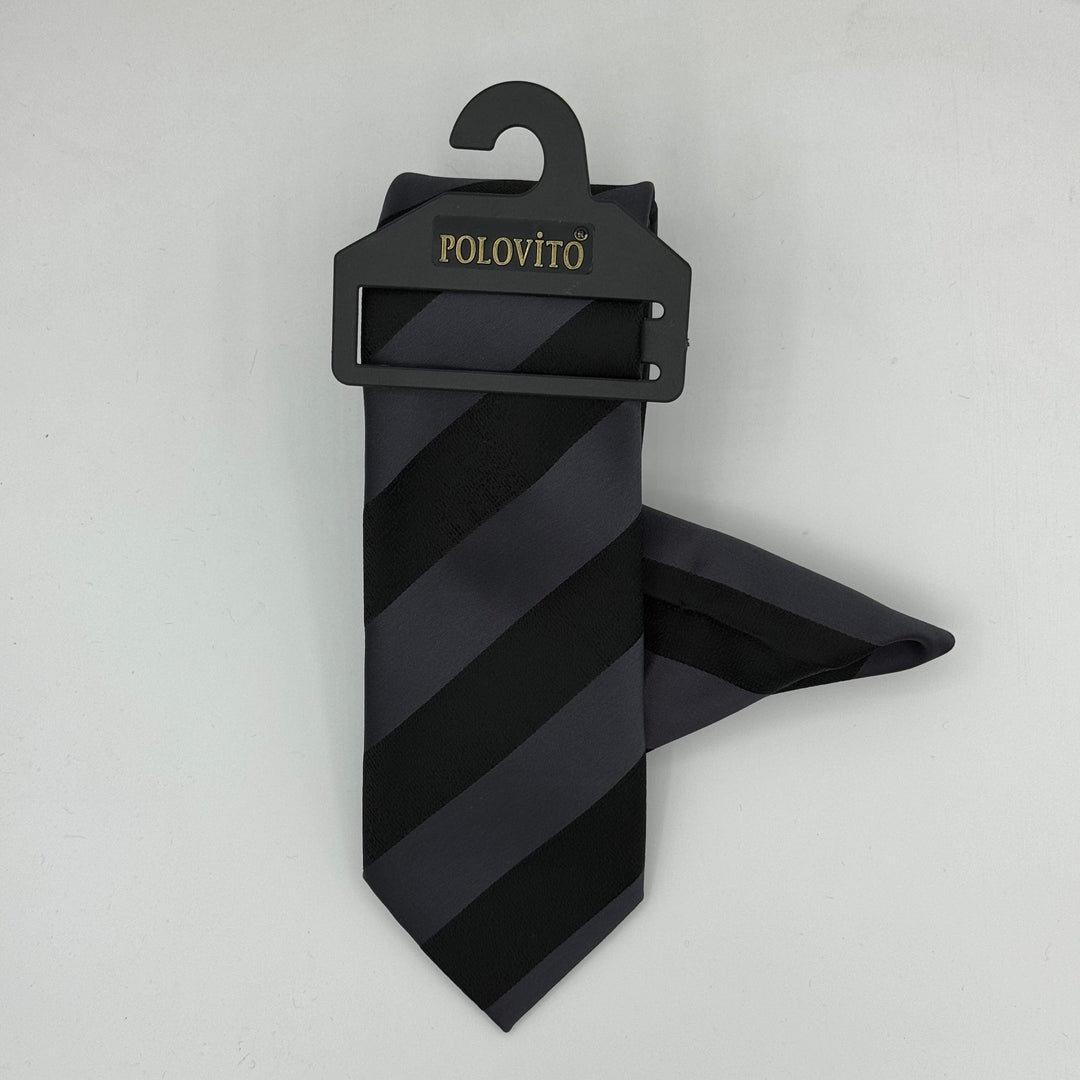 Cravate Pochette CVP098 - Noir Motif