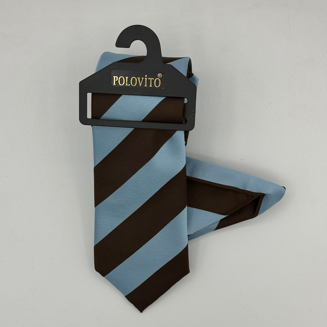 Cravate Pochette CVP110 - Bleu Motif