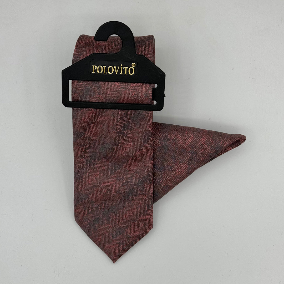 Cravate Pochette CVP111 - Rose Motif