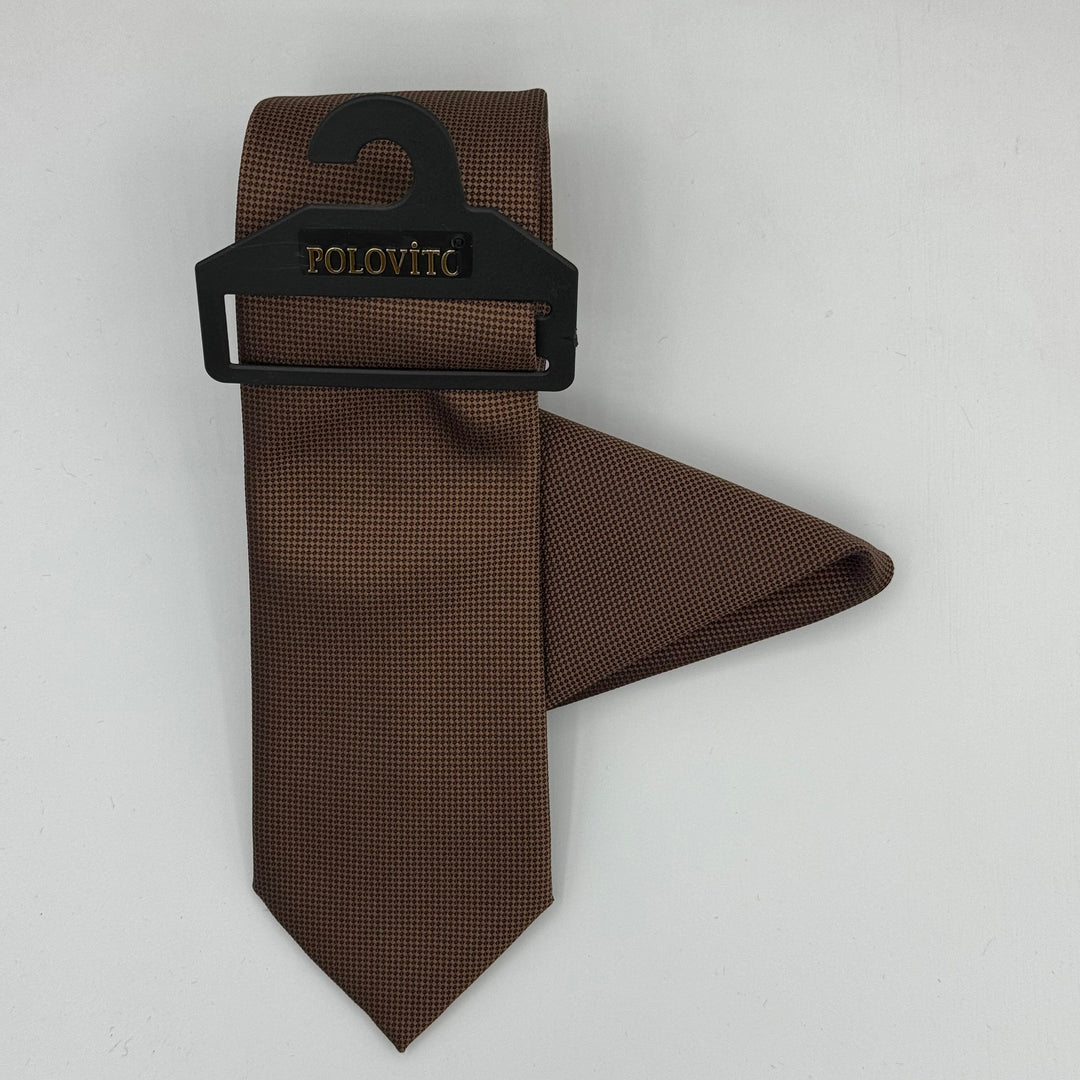 Cravate Pochette CVP113 - Marron
